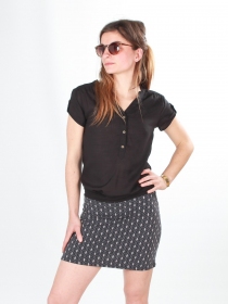 Jupe Rosita Diamond Gris jupe &agrave; motif Diamond gris au rendu sobre