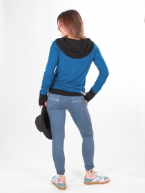 Pantalon Melly bleu p&eacute;trole v&ecirc;tement f&eacute;minin moderne et &eacute;l&eacute;gant