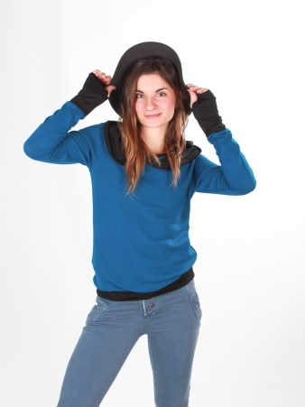 Pull Witch bleu indigo maille �l�gante