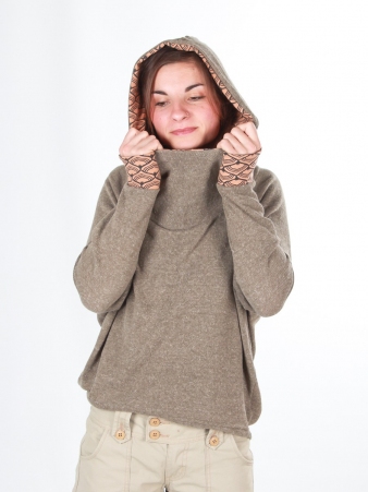 Sweat Mimpi Brun sweat doux brun coupe d�contract�e