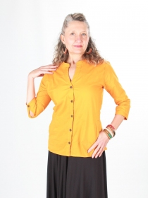 Chemisier Milka Moutarde &eacute;l&eacute;ment mode &agrave; l'esth&eacute;tique actuelle