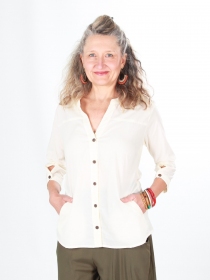 Chemisier Milka Blanc accessoire mode au style contemporain