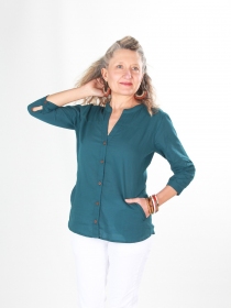 Chemisier Milka Bleu petrol accessoire mode au style contemporain