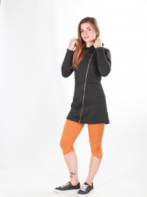 Manteau &agrave; capuche Fuerte noir v&ecirc;tement structur&eacute;