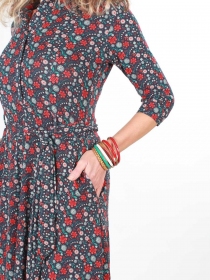 Robe Anna Jardin d'hiver robe fluide aux tons profonds