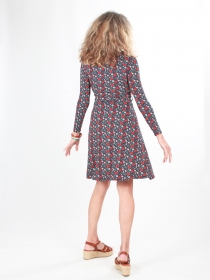 Robe Vicky Jardin d'hiver robe f&eacute;minine &agrave; imprim&eacute; floral saison froide