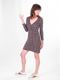 Robe Avelina Jardin d'hiver robe florale aux tons hivernaux