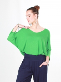 Pull Liza vert menthe v&ecirc;tement maille printanier