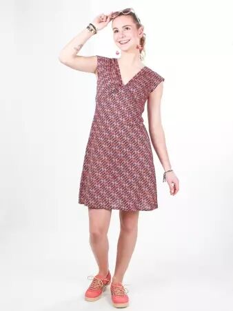 Robe Esther Gordon orange robe �l�gante color�e