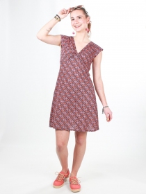 Robe Esther Gordon orange robe fluide imprim&eacute; orange