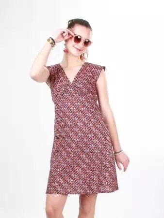 Robe Esther Gordon orange robe �l�gante color�e