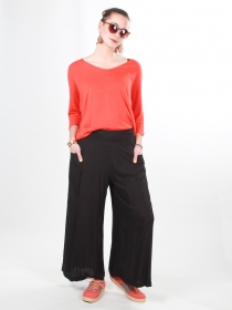 Pantalon Eva Noir v&ecirc;tement f&eacute;minin sobre et &eacute;l&eacute;gant