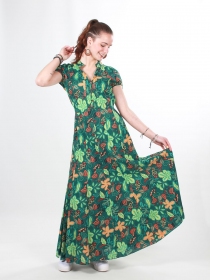 Robe Chemise Nina Jungle vert robe chemise &agrave; imprim&eacute; jungle vert
