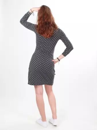 Robe Avelina Diamond gris robe � motif g�om�trique gris