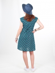 Robe Esther Gordon Bleu robe &eacute;l&eacute;gante structur&eacute;e