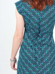 Robe Esther Gordon Bleu robe f&eacute;minine expressive