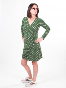 Robe Avelina Diamond vert robe fluide au style moderne