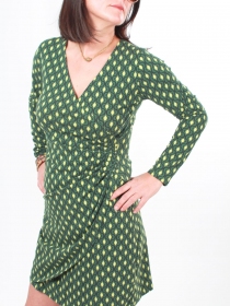 Robe Avelina Diamond vert robe expressive et &eacute;l&eacute;gante