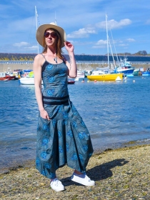 Robe Cara&iuml;be Algues orient robe boh&egrave;me inspir&eacute;e de l'oc&eacute;an
