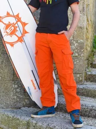 Molecule Pantalon ripstop 55003 Orange pantalon technique � l'allure affirm�e