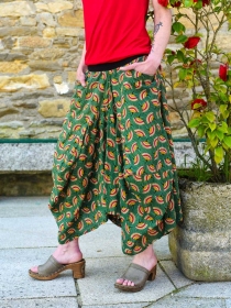 Jupe cara&iuml;be Fleur de mariage vert pi&egrave;ce vestimentaire au caract&egrave;re moderne et au port&eacute; confortable au tomb&eacute; naturel