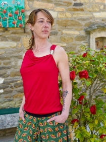 Top Andamaya Rouge top f&eacute;minin rouge intense