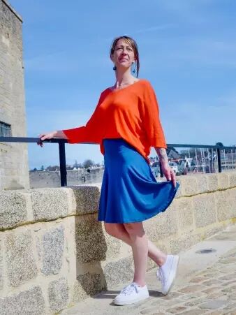 Jupe Rosie Bleu indigo jupe femme au coloris indigo profond et � la coupe f�minine