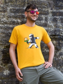 T-shirt Mario Banksy Jaune t-shirt mario banksy jaune graphique