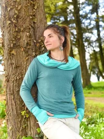 Pull Witch c�ladon pull vert doux et raffin�