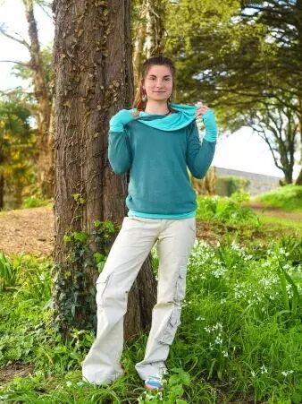 Pull Witch c�ladon pull vert doux et raffin�