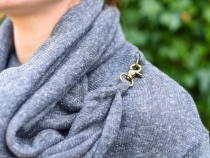 Gilet Kali Gris cardigan moderne &agrave; la coupe fluide