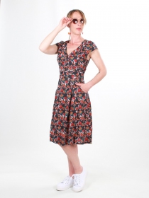 Robe Retro Phoenix Rose robe f&eacute;minine &agrave; l'esprit r&eacute;tro