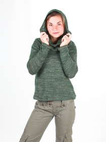 Pull chin&eacute; vert pull maille confortable
