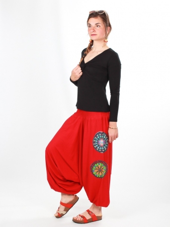 Sarouel D.Patch Mandala rouge sarouel patchwork mandala rouge