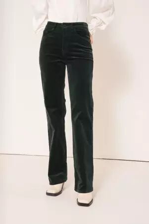 Pantalon BARBARA en velour coupe wide pantalon velours Barbara coupe wide tendance