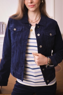 Veste velours Marine