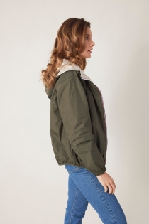 Imperm&eacute;able court r&eacute;versible kaki/or cr&eacute;ation textile pens&eacute;e pour le confort et le style quotidien