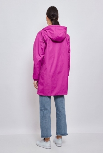 Parka longue r&eacute;versible avec capuche violet or veste longue r&eacute;versible