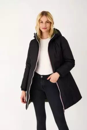 Parka doudoune r�versible noir kaki veste chaude � style utilitaire
