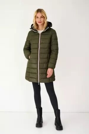 Parka doudoune r�versible noir kaki veste chaude � style utilitaire