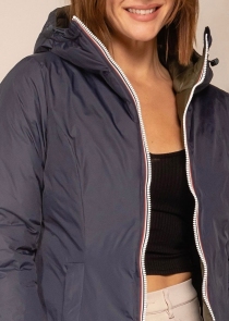 Parka doudoune r&eacute;versible navy kaki parka fonctionnelle et moderne