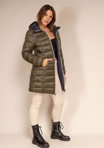 Parka doudoune r&eacute;versible navy kaki manteau hivernal confortable