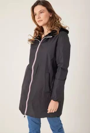 Parka r�versible fourr�e noir parka noire r�versible doubl�e chaude