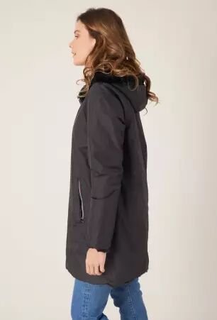 Parka r�versible fourr�e noir parka noire r�versible doubl�e chaude