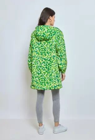 Parka longue r�versible liberty verte parka longue � imprim� liberty vert