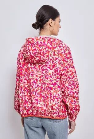 Parka courte r�versible liberty orange parka courte liberty orange florale