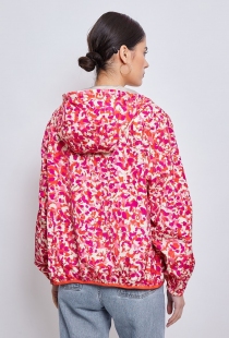 Parka courte r&eacute;versible liberty orange veste f&eacute;minine color&eacute;e