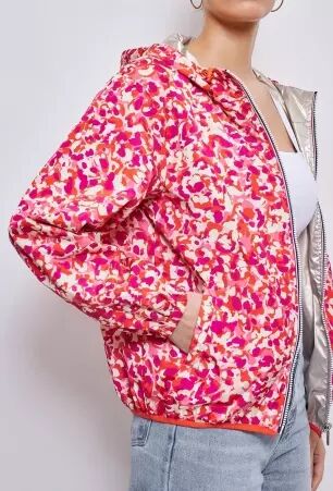 Parka courte r�versible liberty orange parka courte liberty orange florale