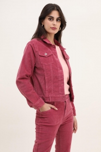 Veste velours Rose