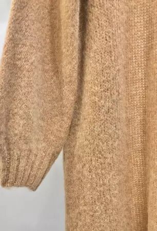 Gilet avec poches alpaga Camel pi�ce chaude � l'allure �l�gante